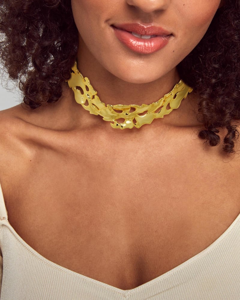 Savannah Collar Necklace in Vintage Gold image number 2